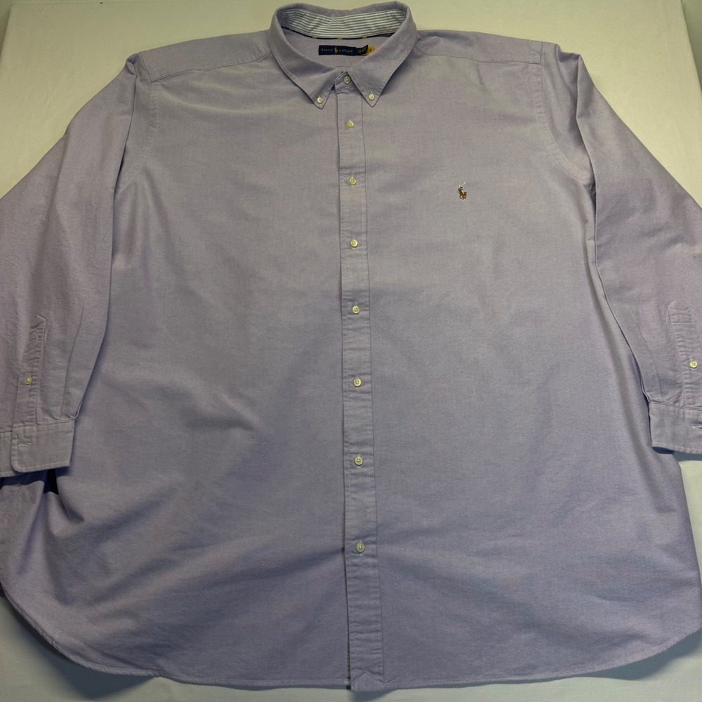 Ralph Lauren Oxford Shirt 6XB Purple Men Big & Tall Pony Long Sleeve Button Down
